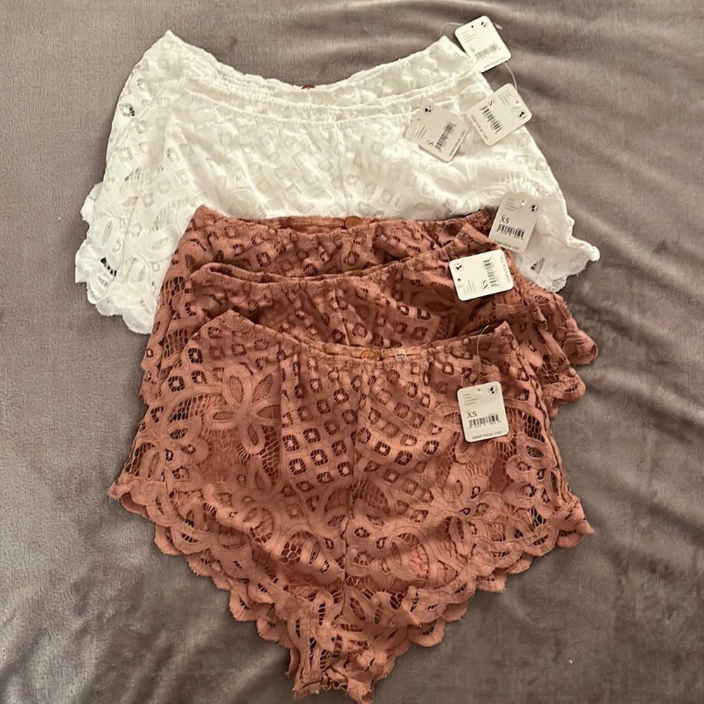NWT Free People Adella Lace Crochet Boy Shorts MSRP $58 - Picture 9 of 10